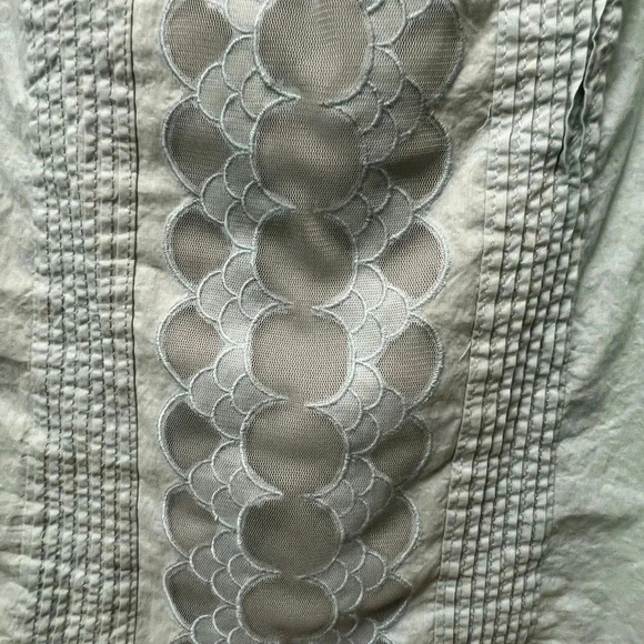 Esley mint blue and black lace mesh overlay sleeveless top medium - Picture 5 of 8